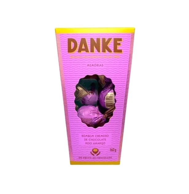 Bombom Meio Amargo 70 Cacau Danke Memórias Caixa 72g