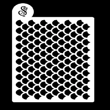 Stencil Bolo Mod.1 Sereia Cauda Sonho Fino