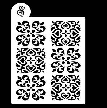 Stencil Bolo Mod.2 Arabesco Sonho Fino