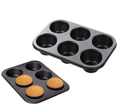 Assadeira Antiaderente Cupcake P/6 19x26cm Color Elf2030