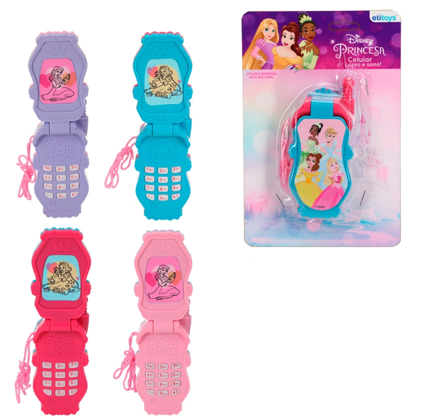 Celular Flip Princesas Etitoys