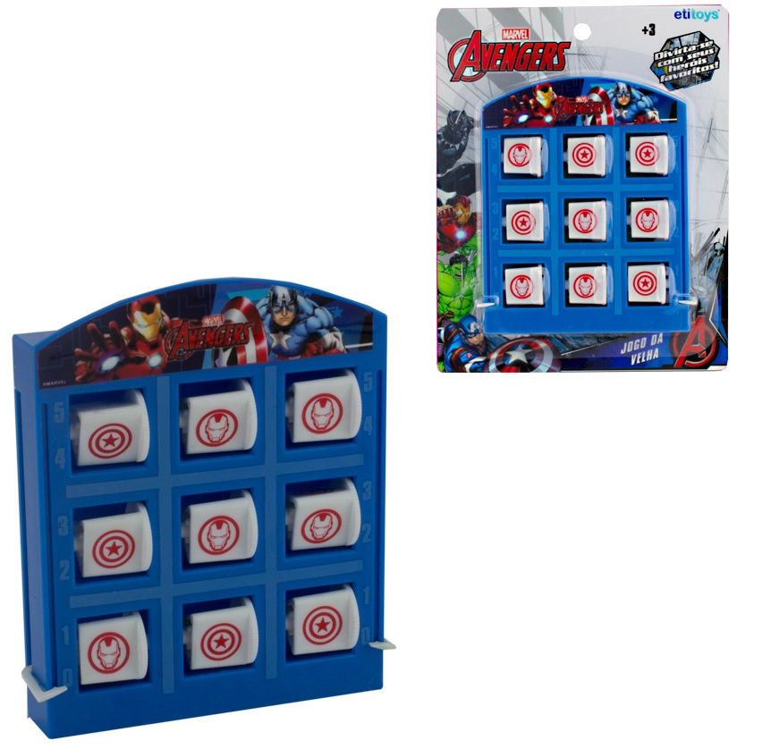 JOGO DA VELHA AVENGERS VINGADORES AZUL ETITOYS YD-361