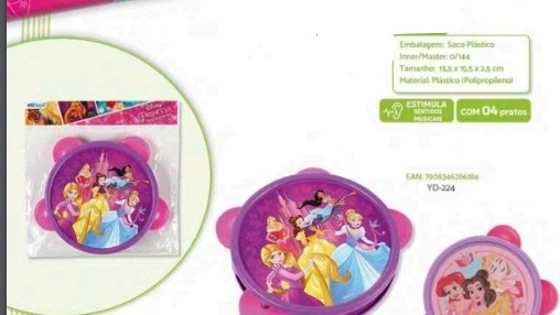 Pandeiro Princesas Yd 224 Etilux