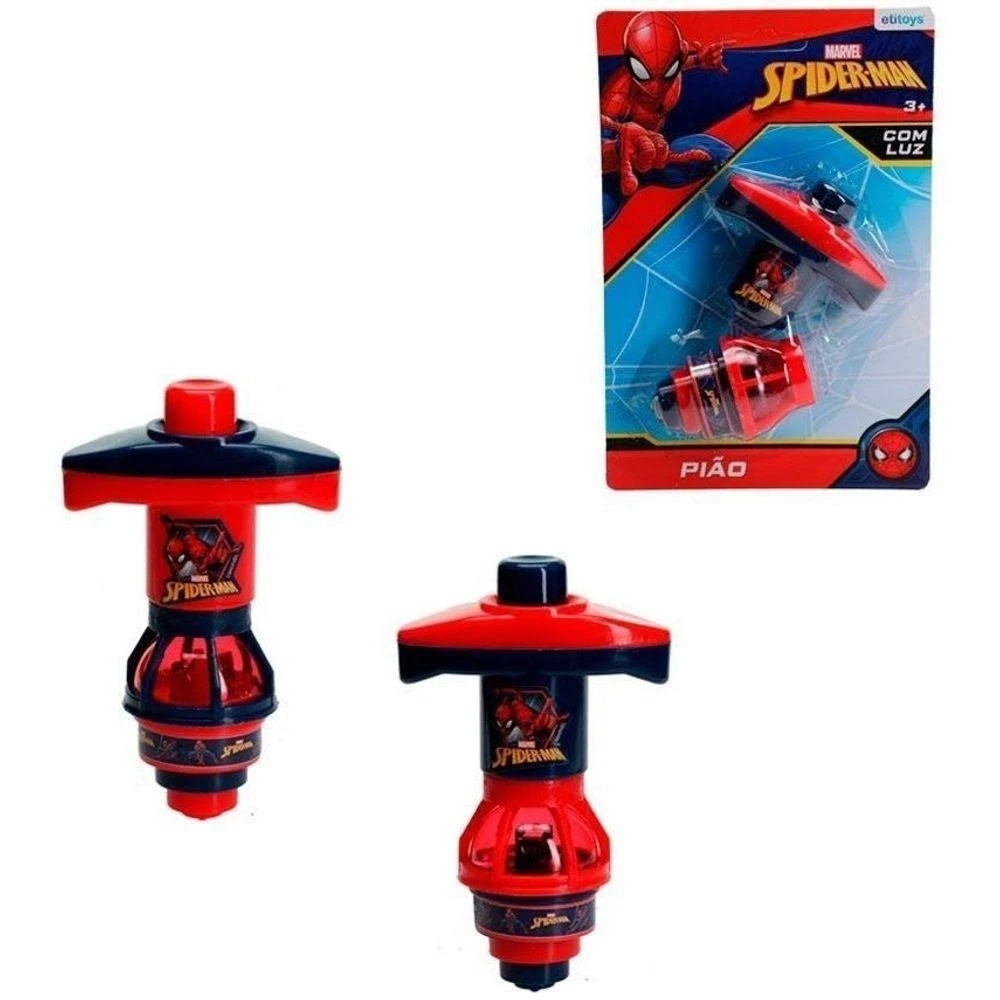 Pião Com Luz Homem Aranha - Etitoys