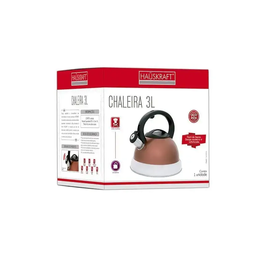 Chaleira Inox 3L Mr Hauskraft