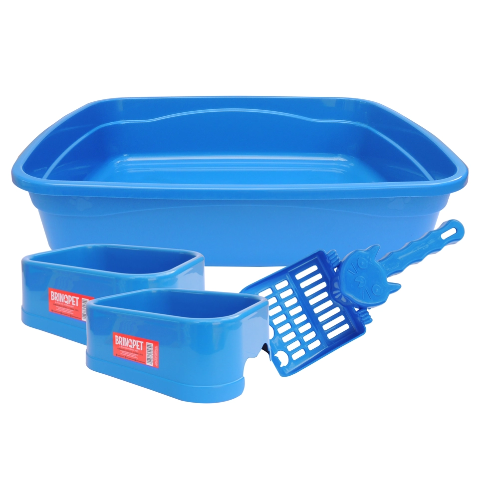 Conjunto Gato Azul Brinqpet 4 Peças