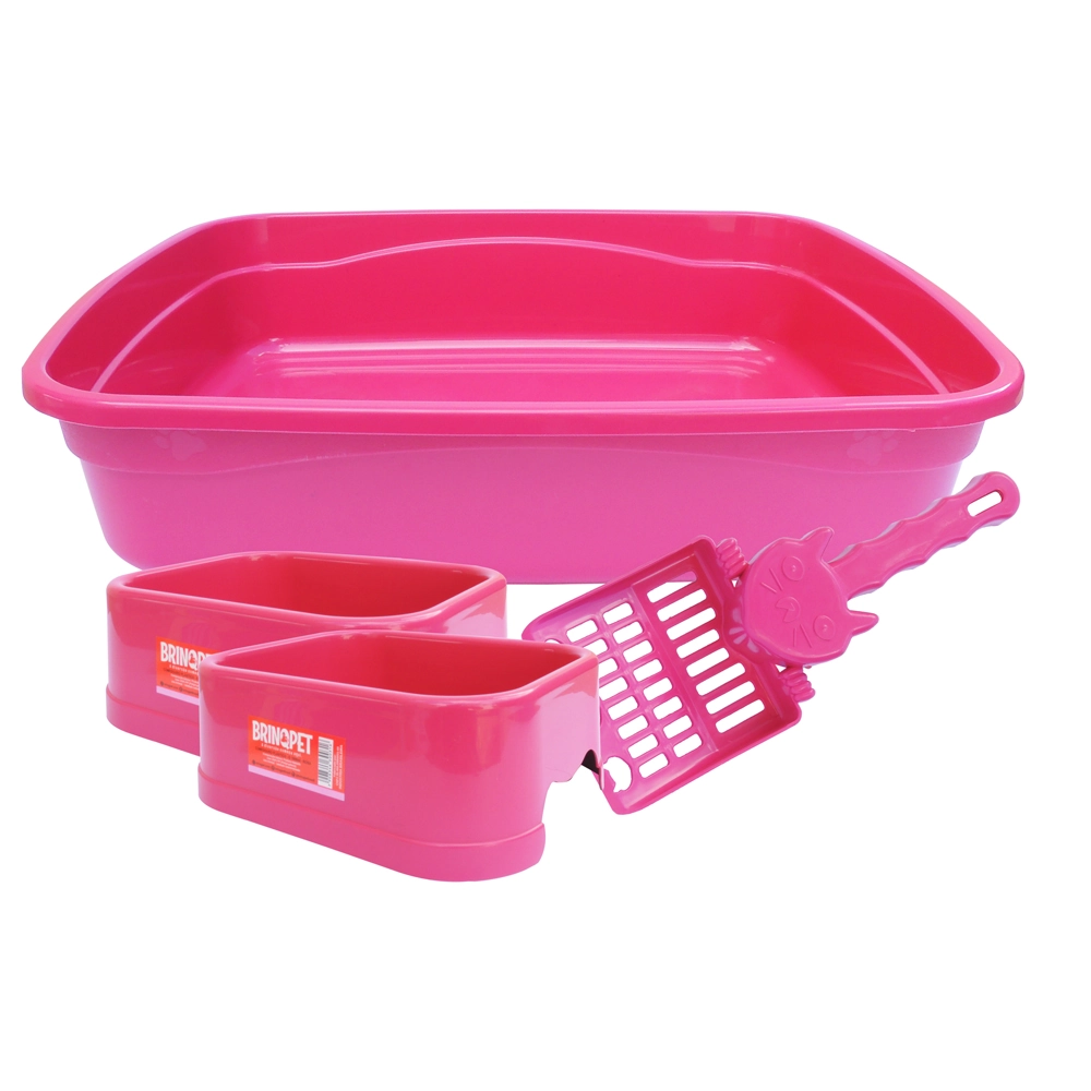 Conjunto Gato Rosa Brinqpet 4 Peças