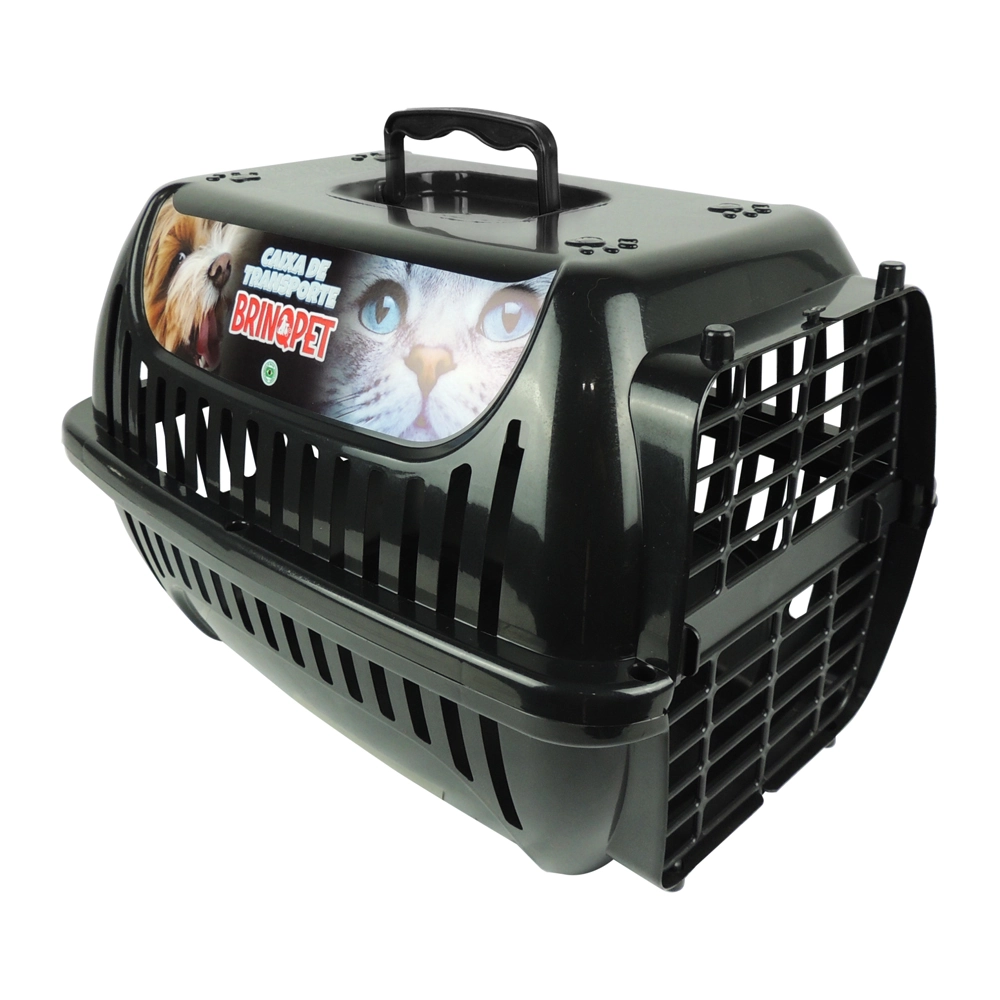 Caixa De Transporte Para Animais N2 Preto Brinqpet