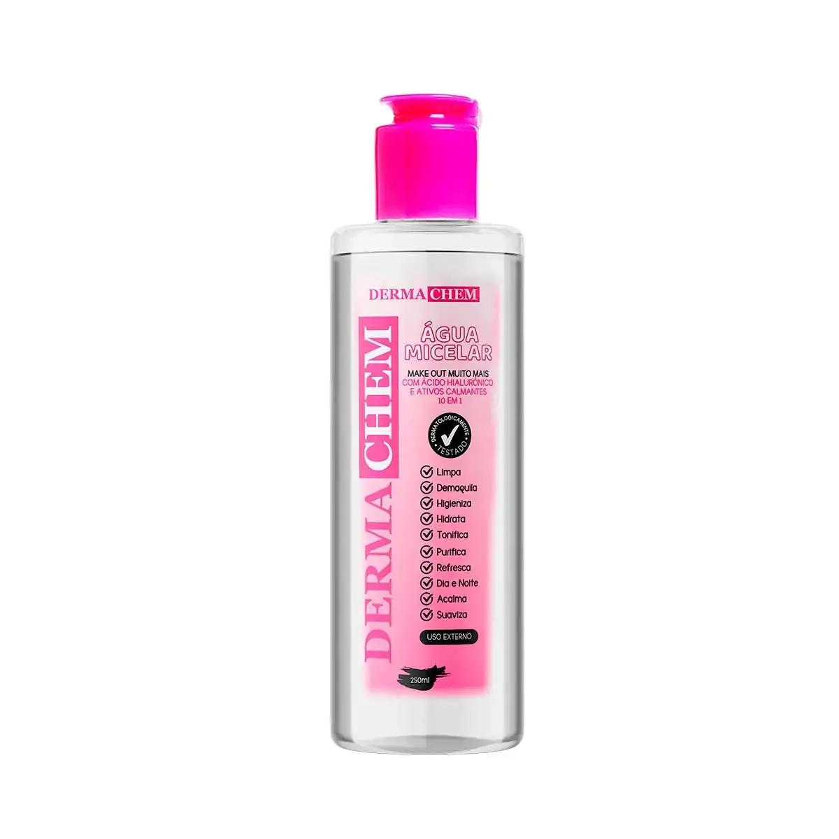 água Micelar Com ácido Hialurônico Dermachem 250ml