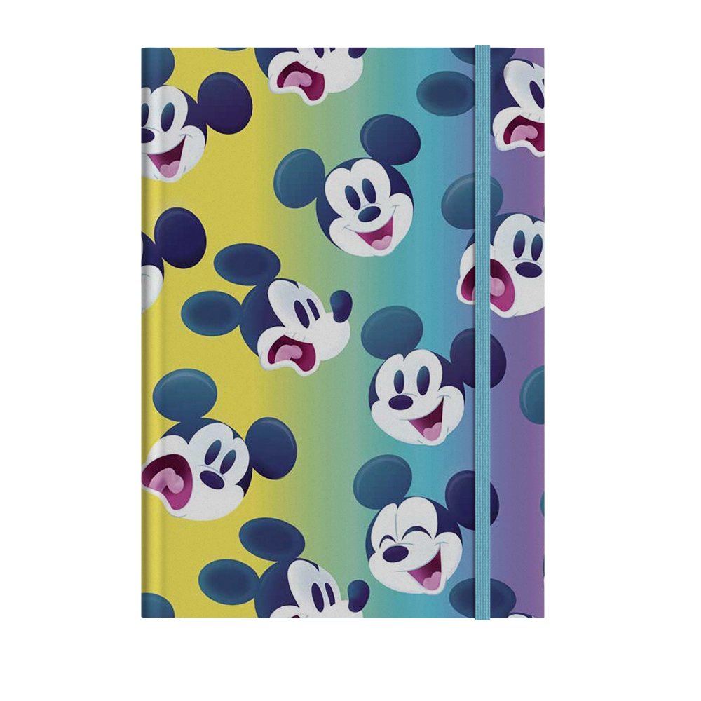 Caderno Mdio Com Elstico Mickey Colorido