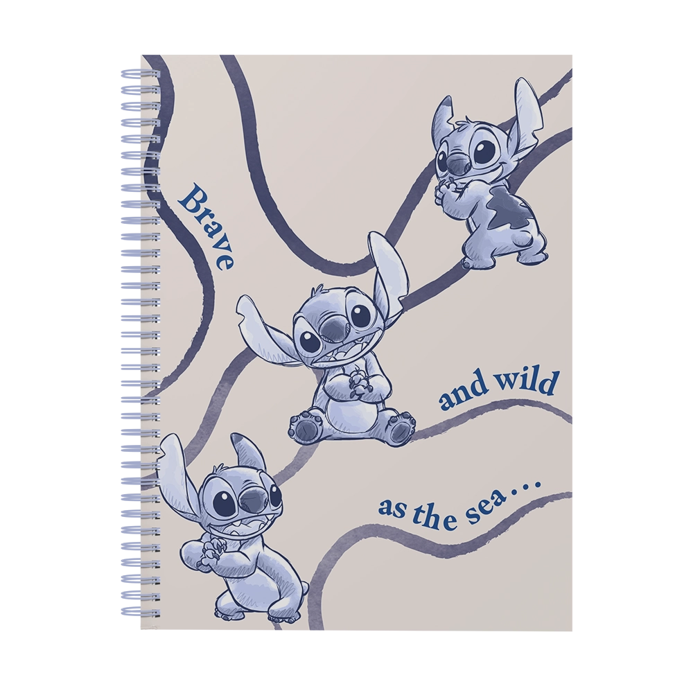 Caderno Colegial Stitch Ondas