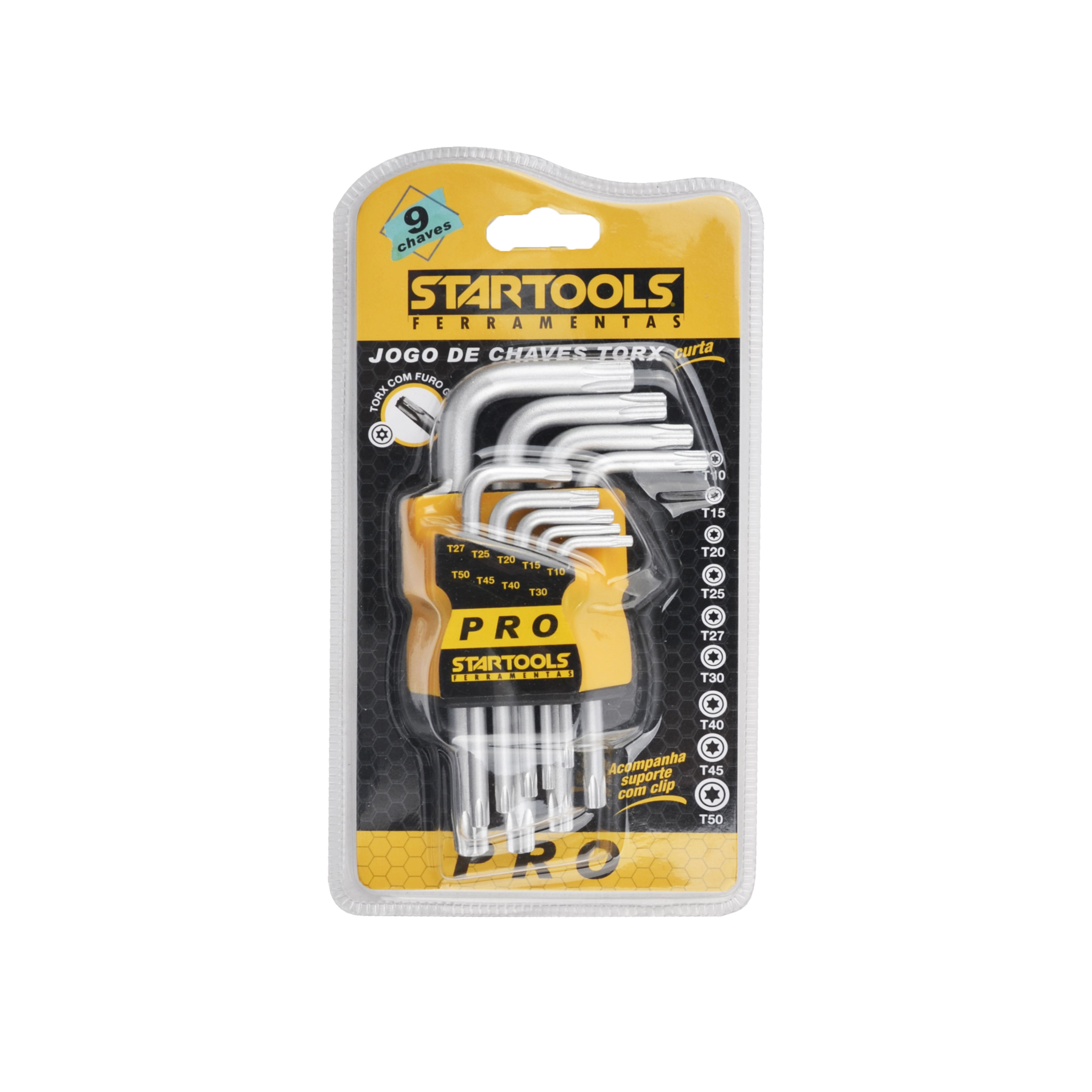 Chave Torx Curta T Guia 9pcs Ar0035 Startools