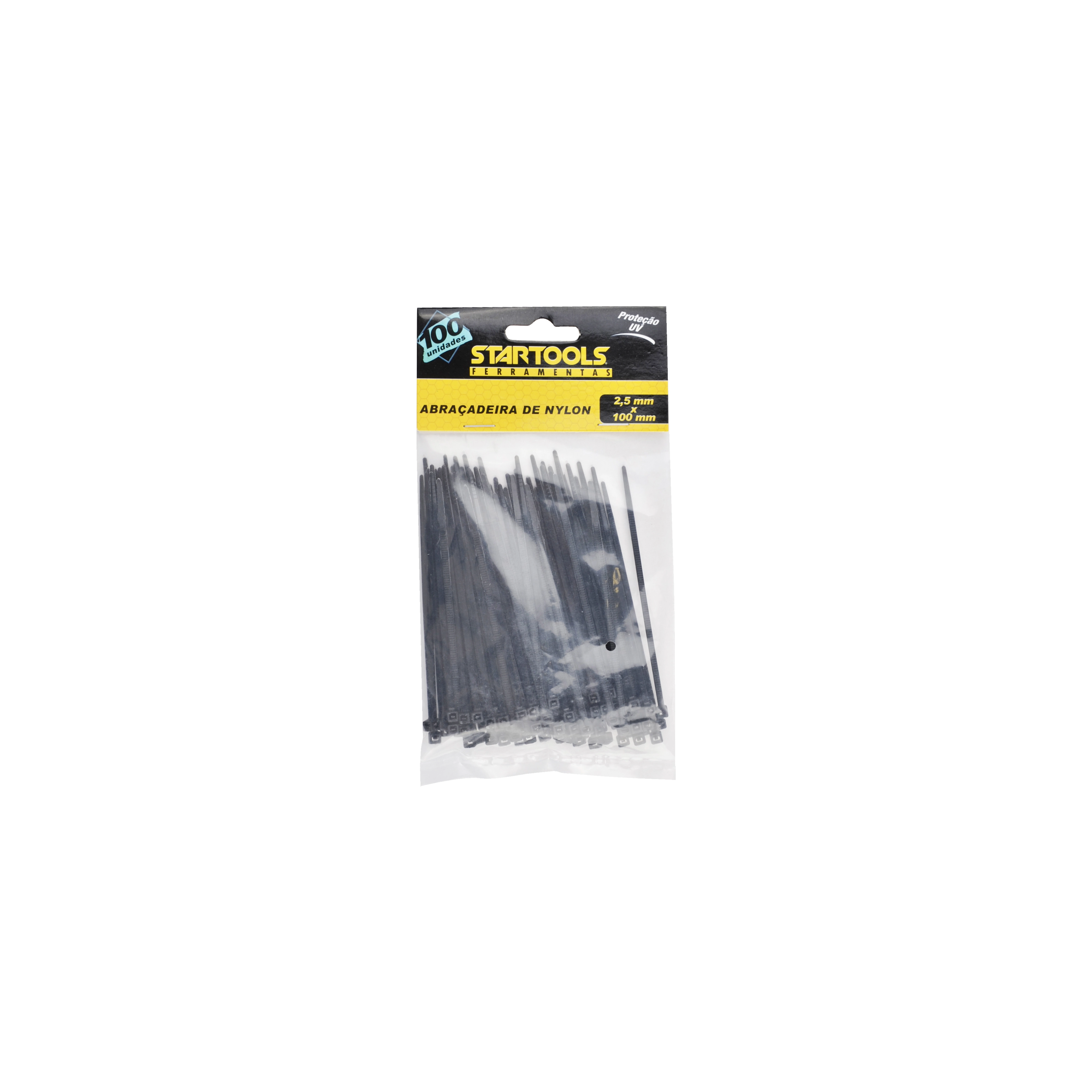 Abracadeira Nylon Preta 2.5x100mm Ar0140 Startools