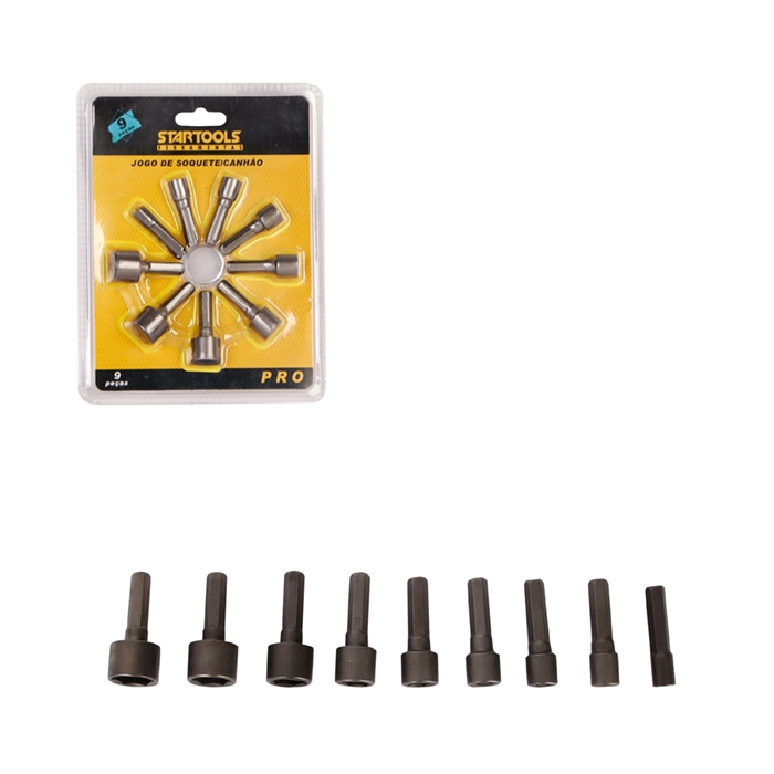 Jogo De Soquete/canhao 9pcs Startools Ar0