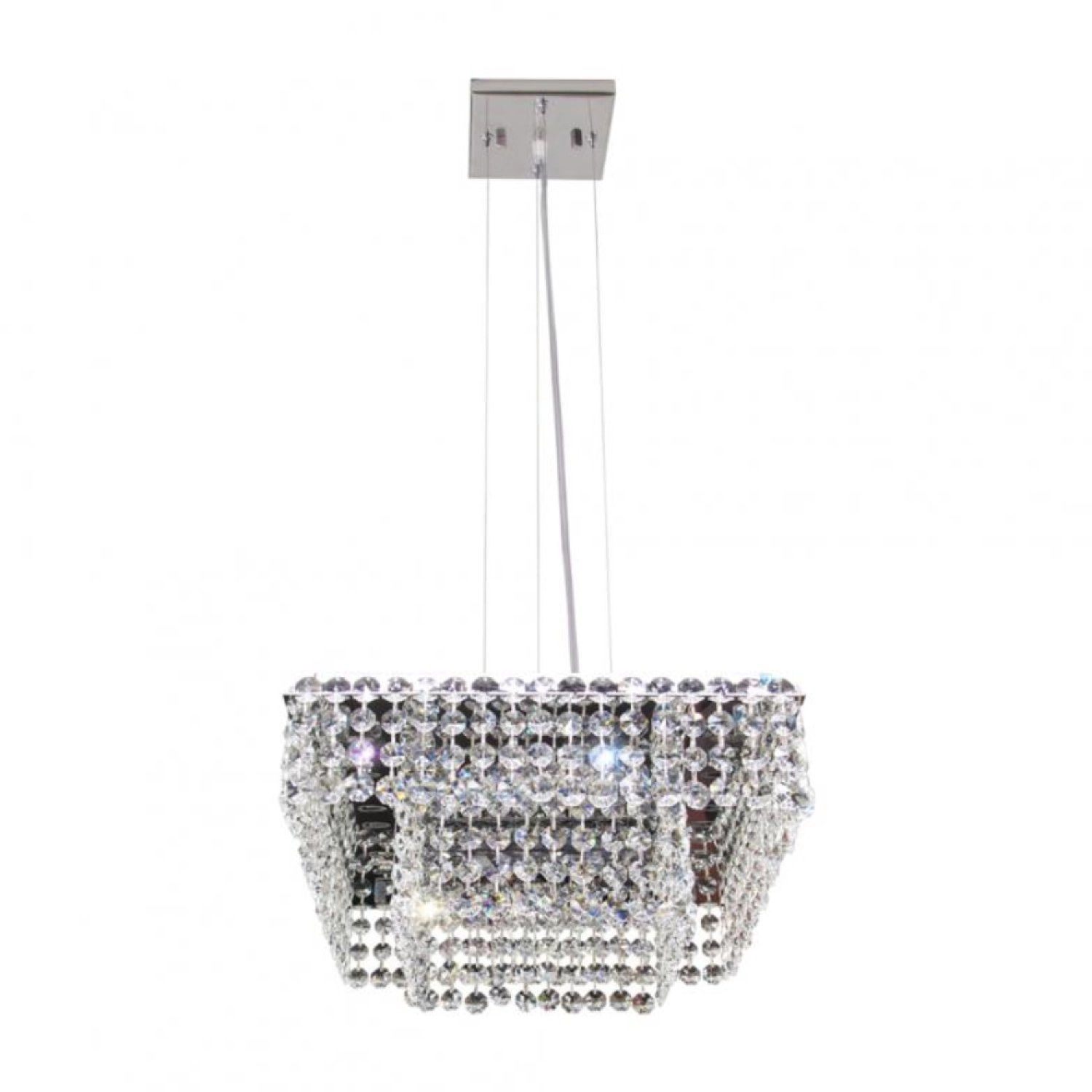 Pendente Cristal Quadrado 30x30x11cm 6 Luzes G9 Milano Gpmi303006pdv2 Bronzearte Bronzearte