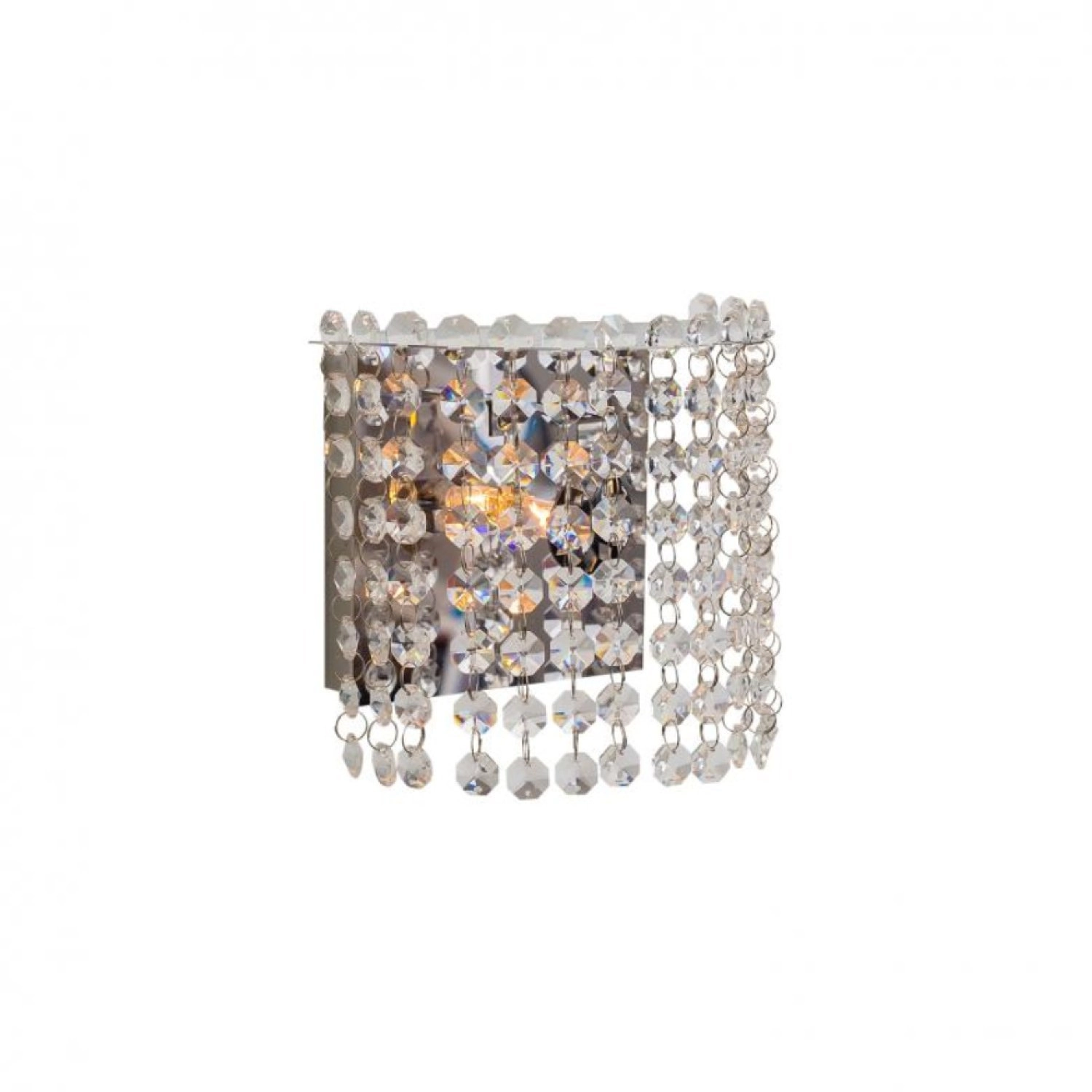 Arandela Cristal Redondo 160x80x120mm 1 Luz G9 (não Inclusa) Milano Gpmi161201arrv2 Bronzearte Transparente