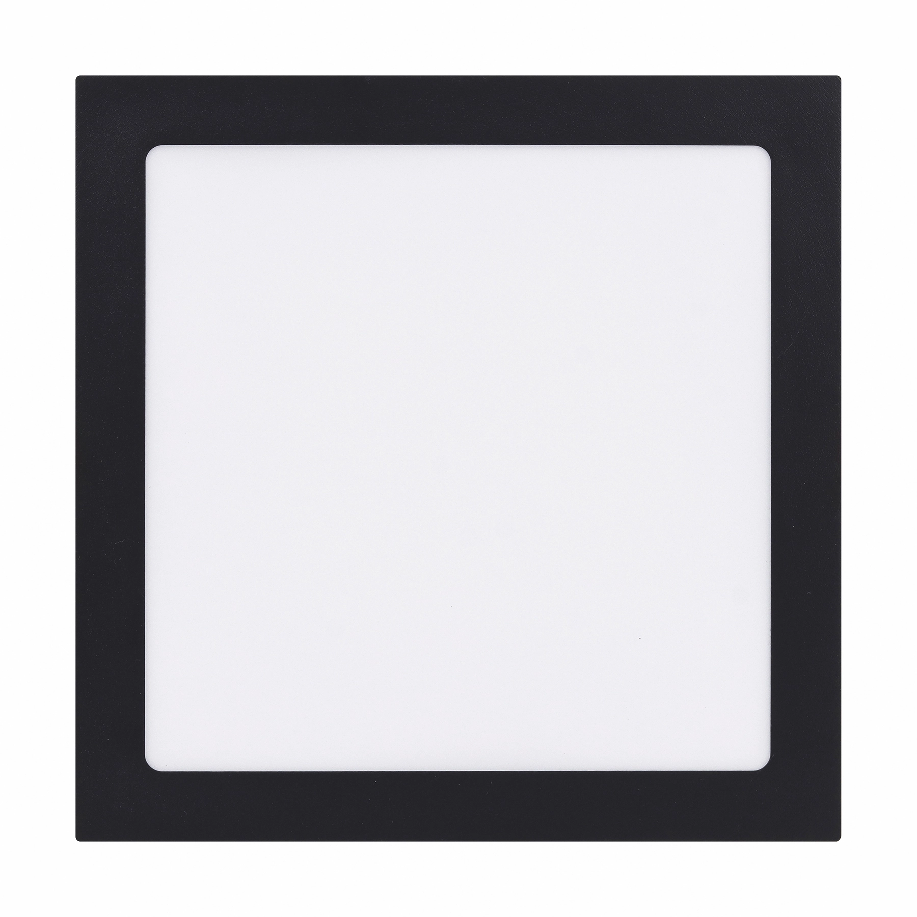 Painel de Led Embutir Quadrado Luz Branca 18W LLUM Bronzearte 22,5X22,5cm Preto Bivolt