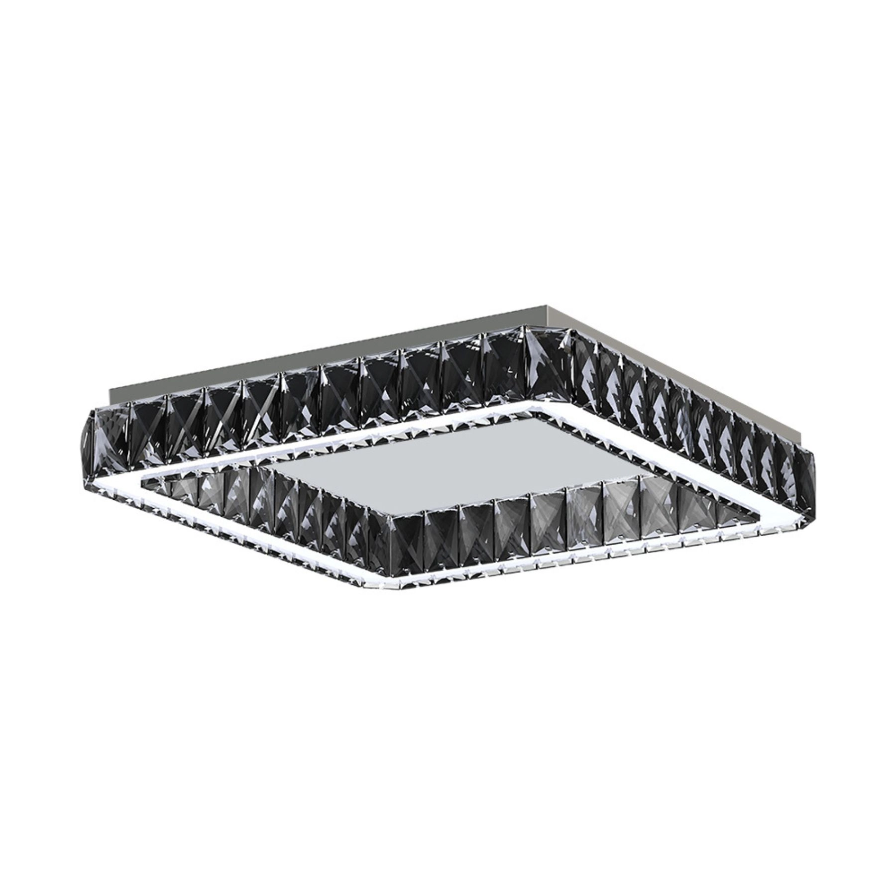 Plafon LED Aço Inox Tokyo Quadrado 28W LLUM Bronzearte