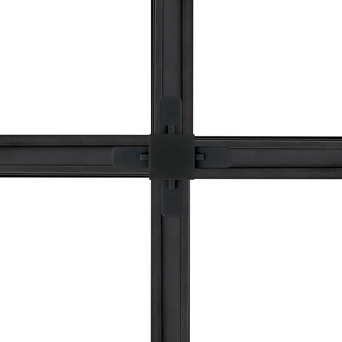 Conector Emenda Llum Tipo X Para Trilho Eletrificado Bivolt Preto