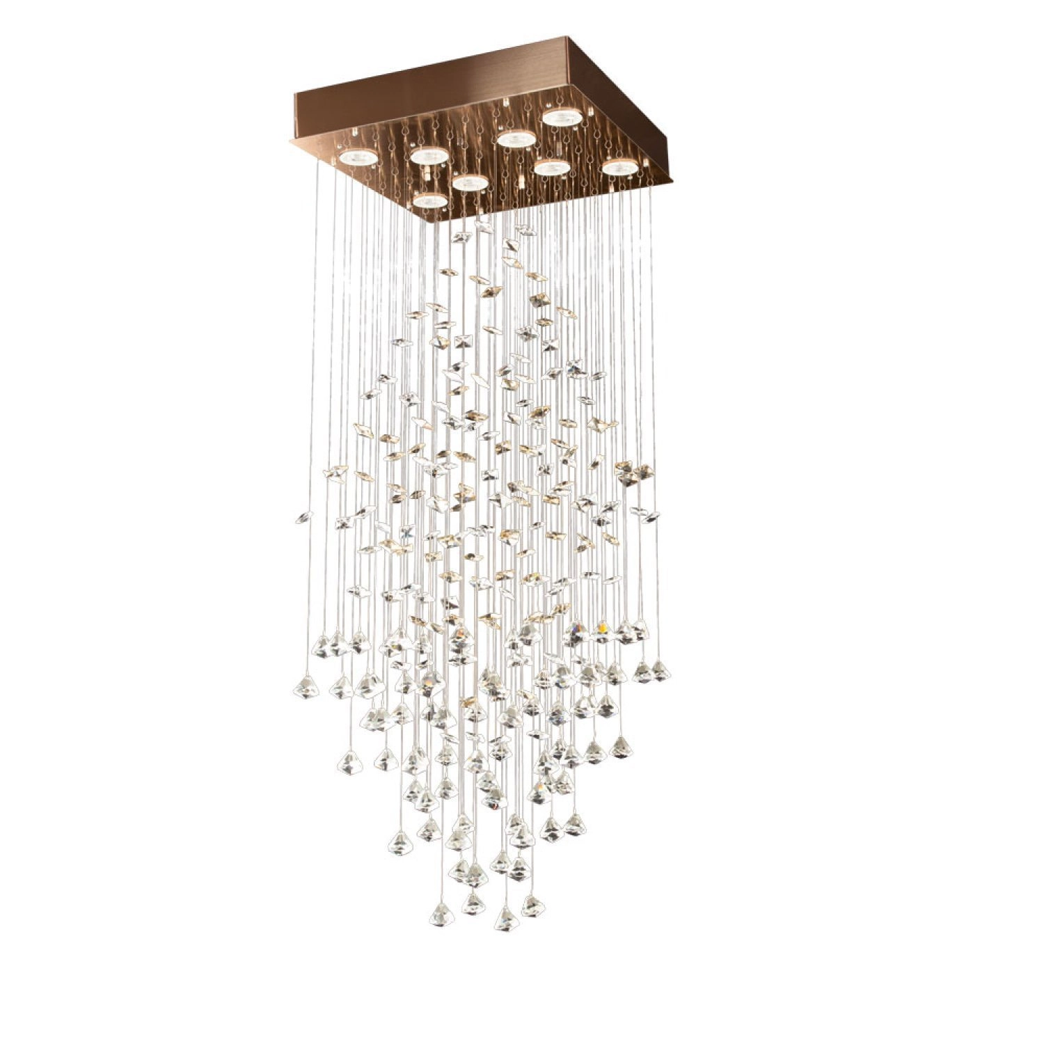 Plafon Constellation Gold 8 Luzes Bronzearte Gold