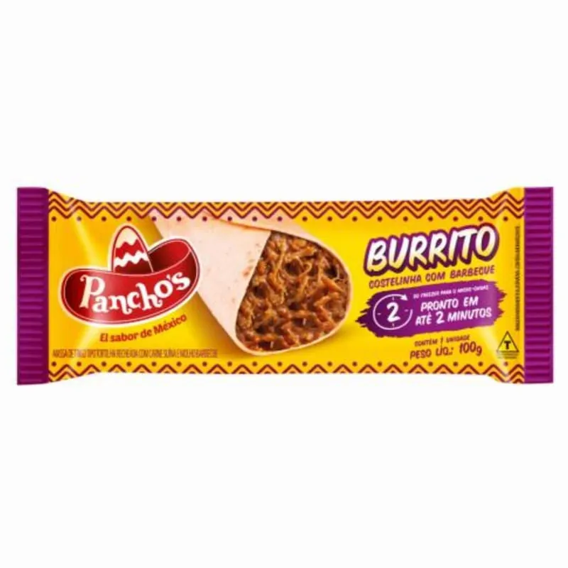 Burrito Congelado de Costelinha com Barbecue Pancho's 100g