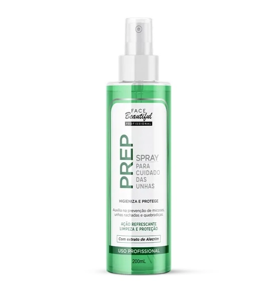 Prep Spray Para Unhas Higieniza E Protege Alecrim Face Beautiful 200ml
