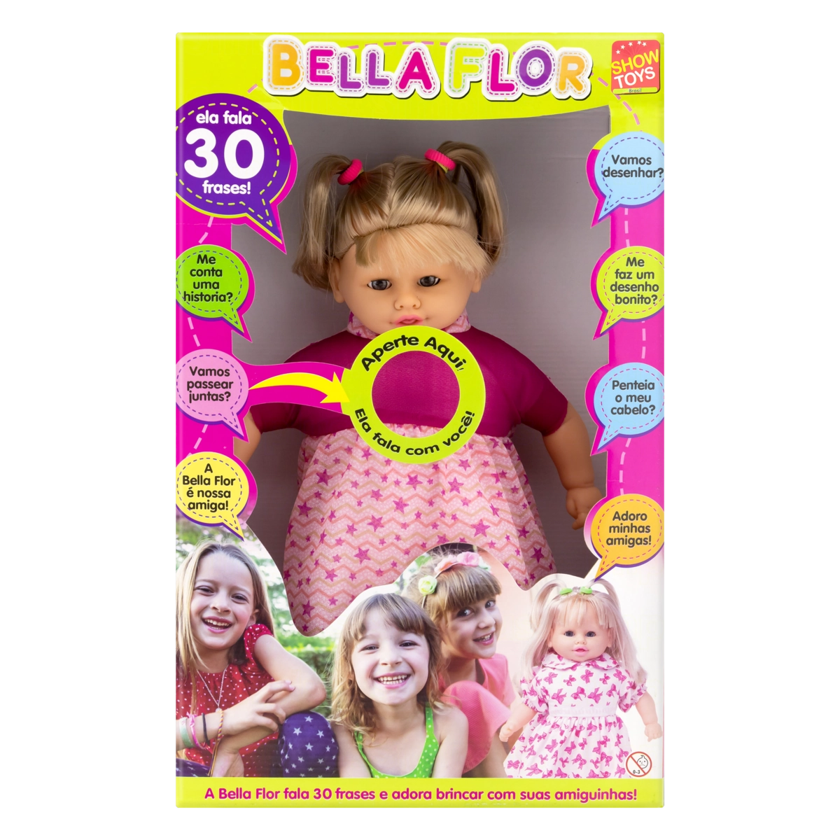 Boneca 30 Frases Bella Flor Show Toys