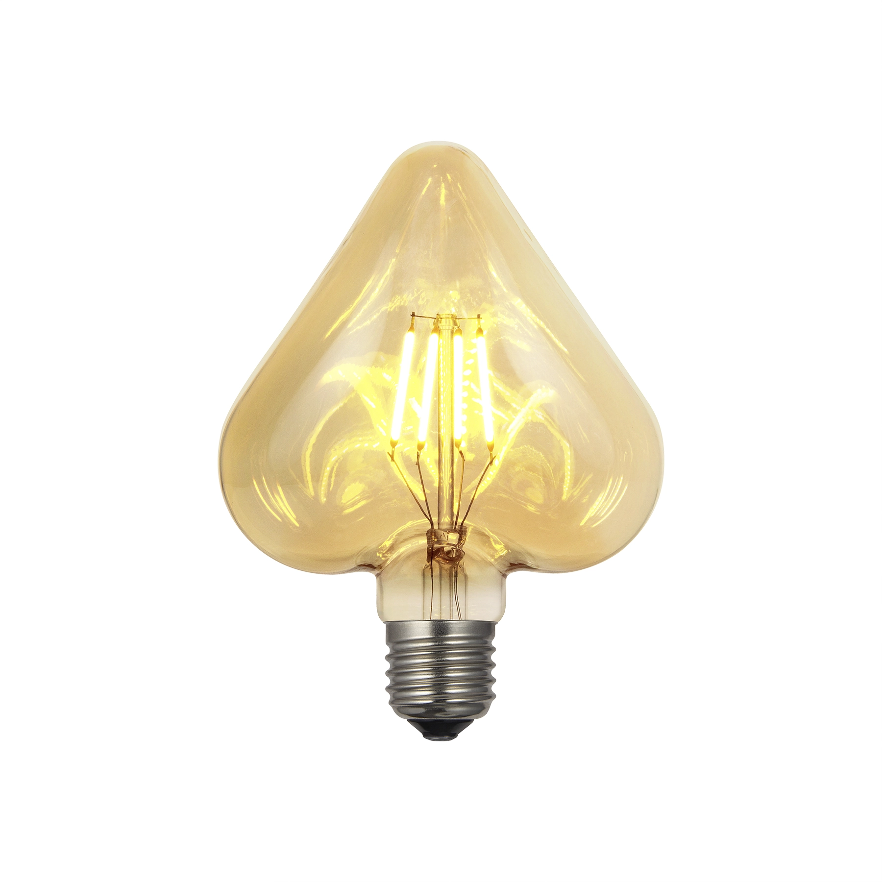 Lâmpada de LED Filamento E27 Coração 4W Luz Amarela Bivolt Gmh