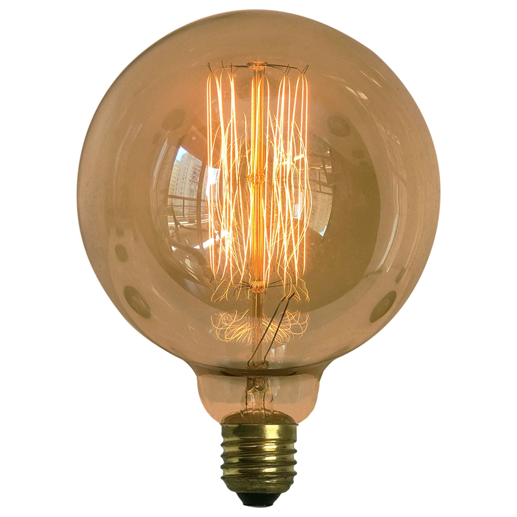 Lâmpada Incandescente de Filamento E27 Globo 40W Luz Amarela 127V Gmh