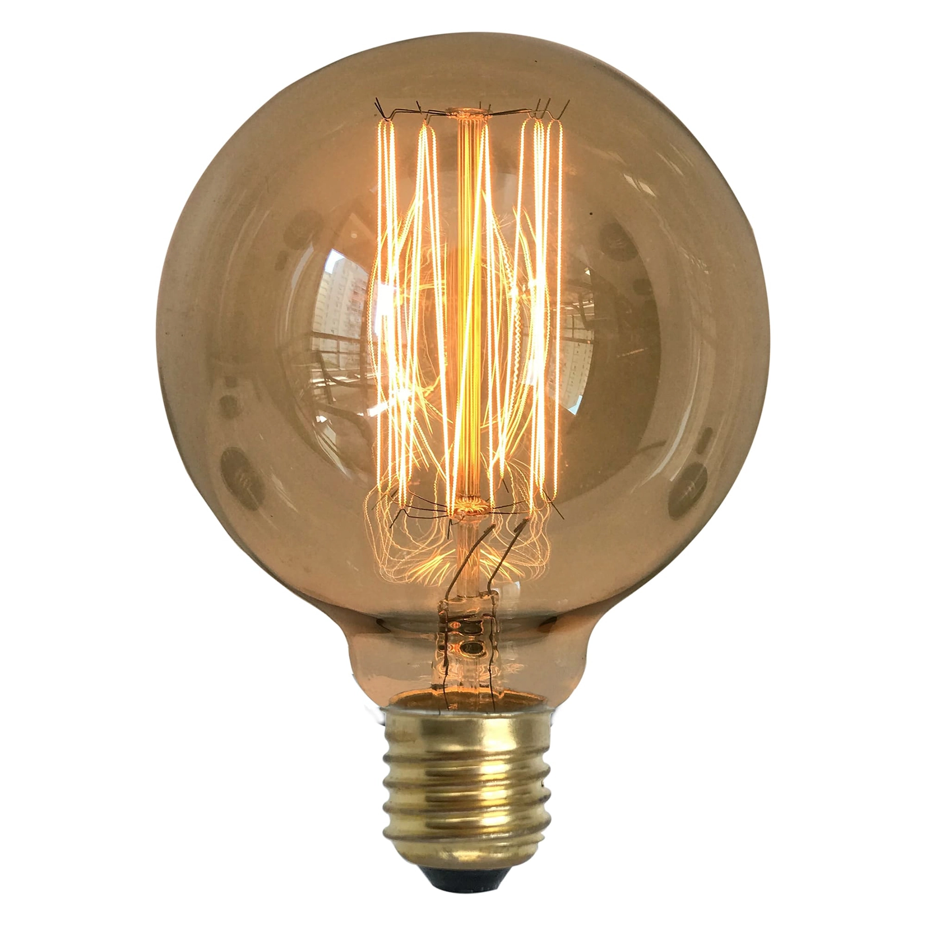 Lâmpada Incandescente de Filamento E27 Globo 40W Luz Amarela 220V Gmh