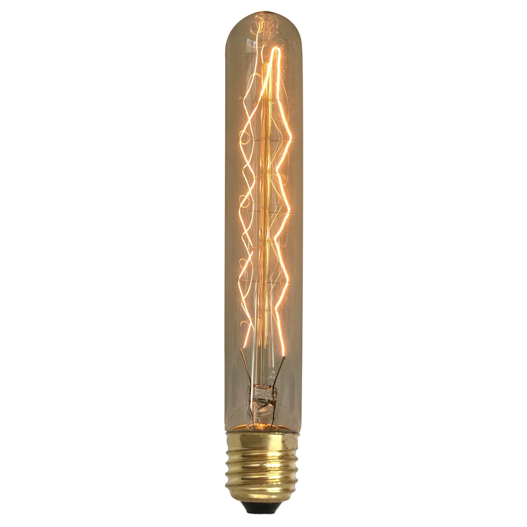 Lâmpada Incandescente de Filamento E27 Tubo 40W Luz Amarela 220V Gmh