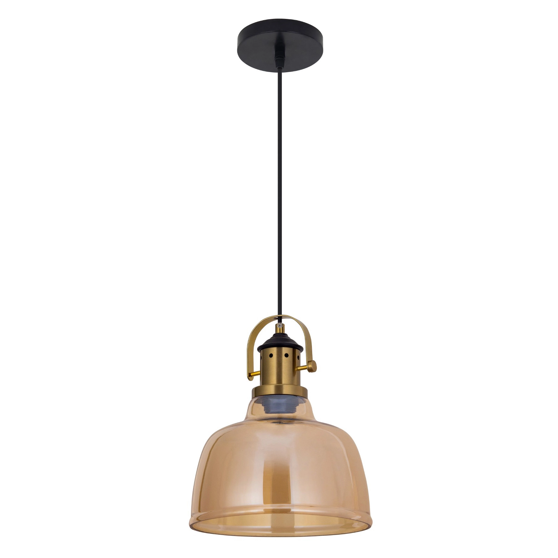 Pendente Redondo 1 Lâmpada Vidro Rose Gold Ágata Gmh