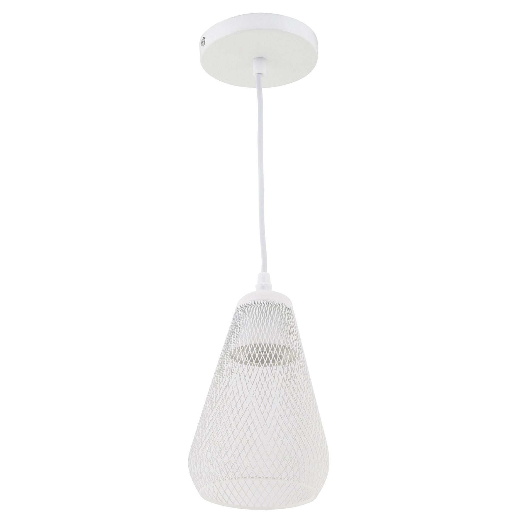 Pendente Esfera 1 Lâmpada Metal Branco CAGE Branco Gmh