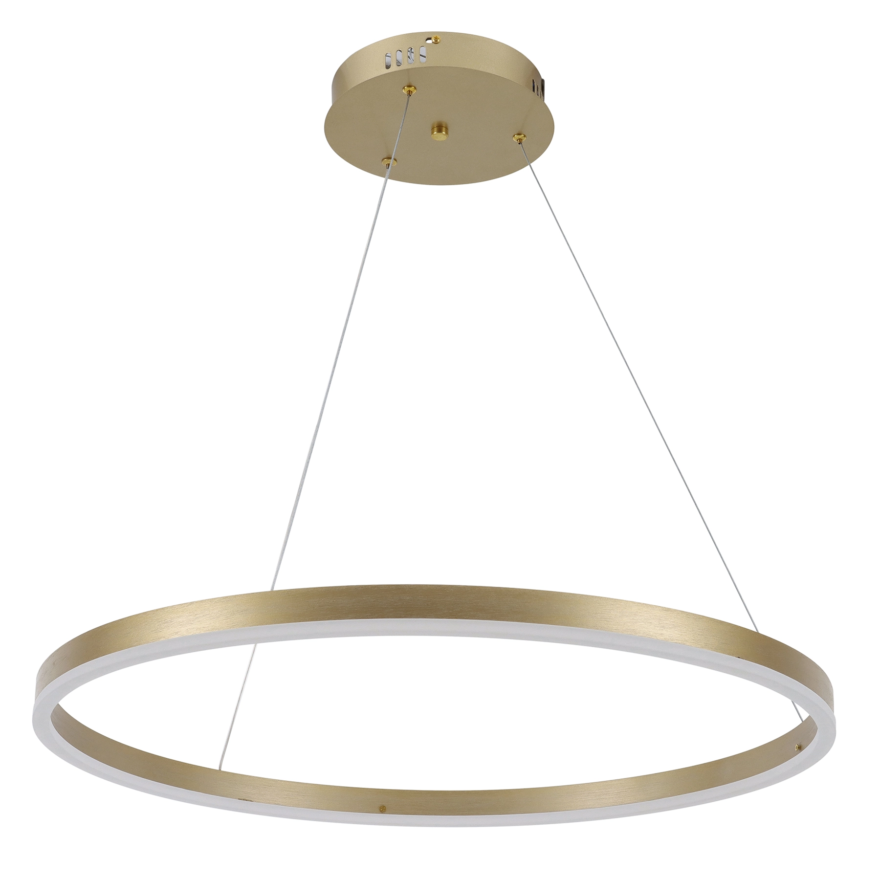 Pendente Redondo 1 Aro LED Neutro Dourado Cosmos 60 GMH