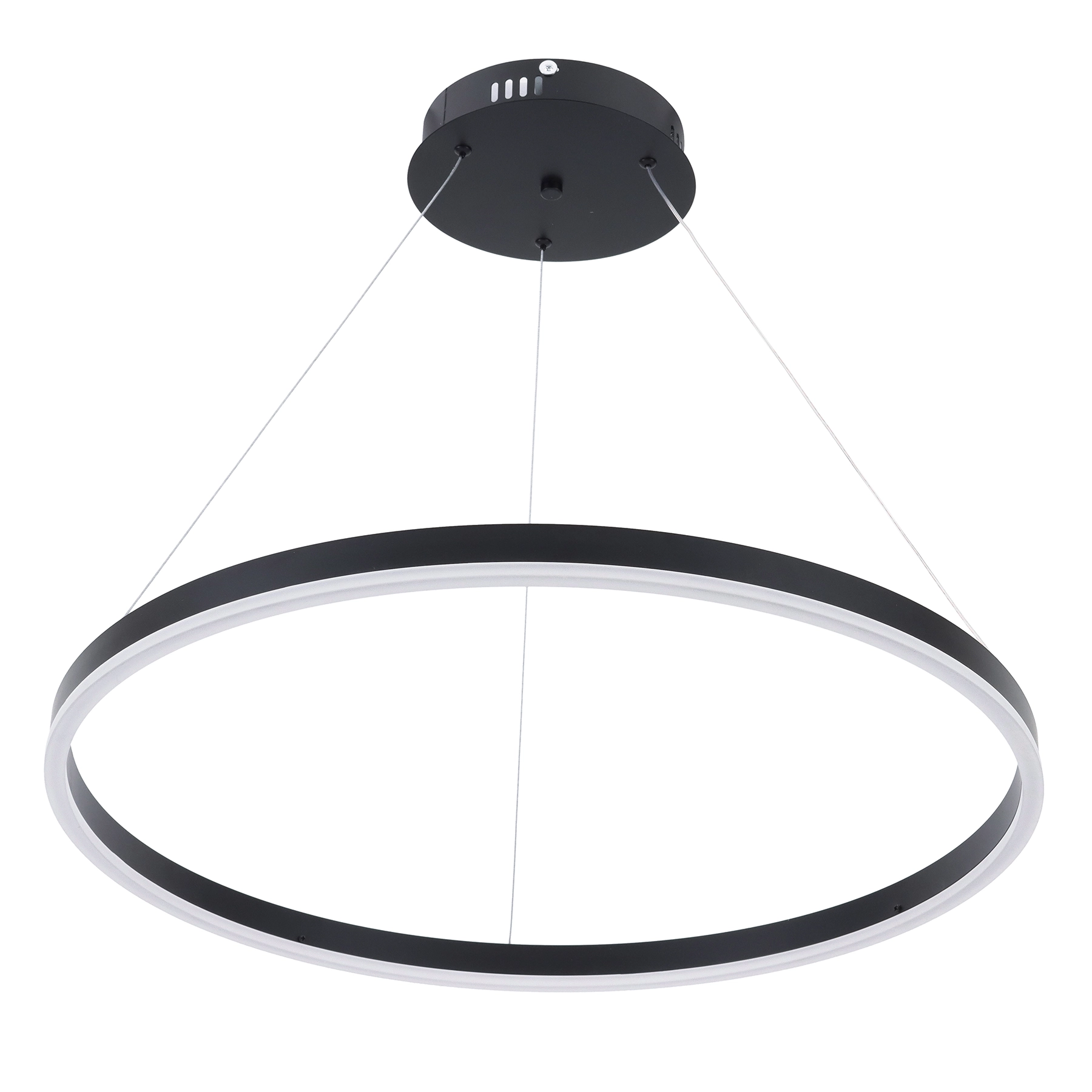 Pendente Redondo 1 Aro LED Neutro Preto Cosmos 60 GMH