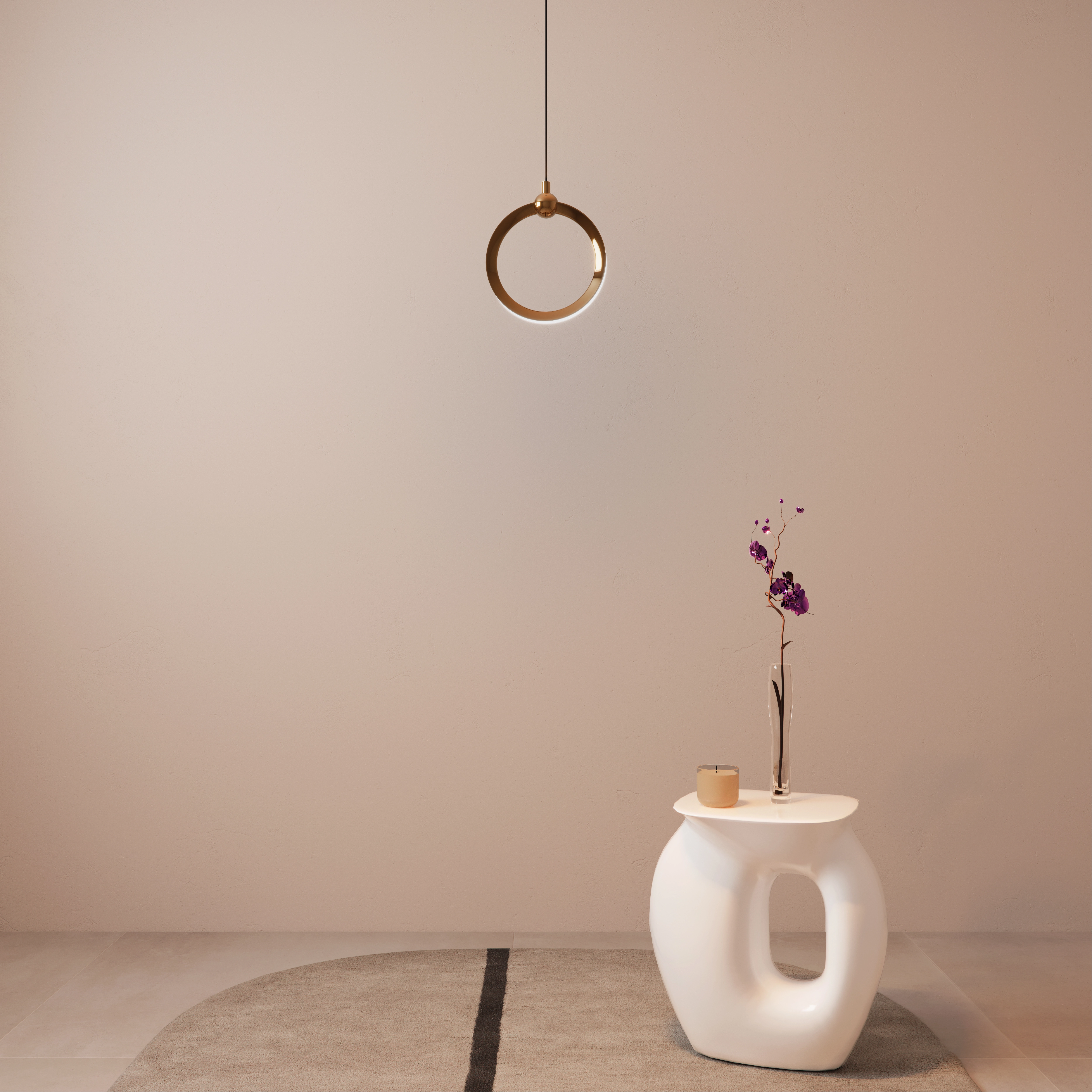 Pendente com LED Luz Amarela IP20 Mercurio Gold GMH