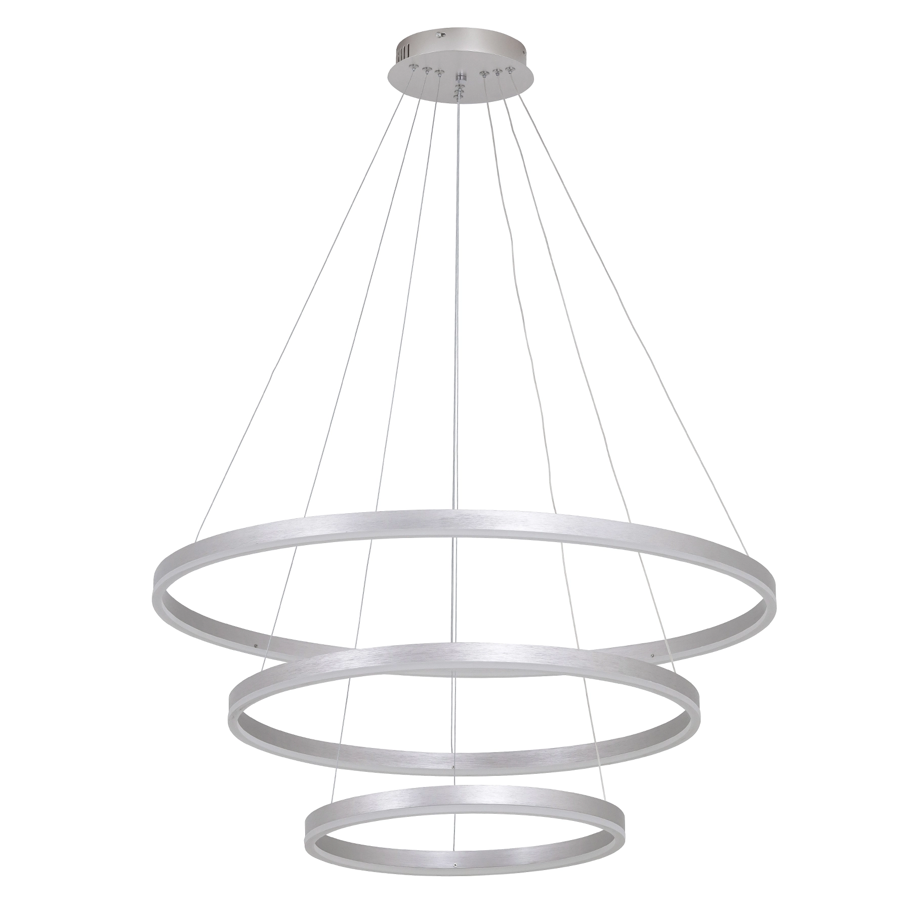 Pendente Anéis Com LED 4000x80cm Prata Cosmos Nix Gmh