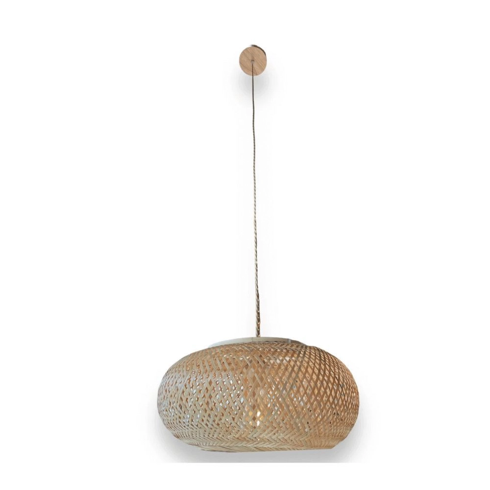 Pendente Bora Bora Fibra De Bambu 40cm Gmh
