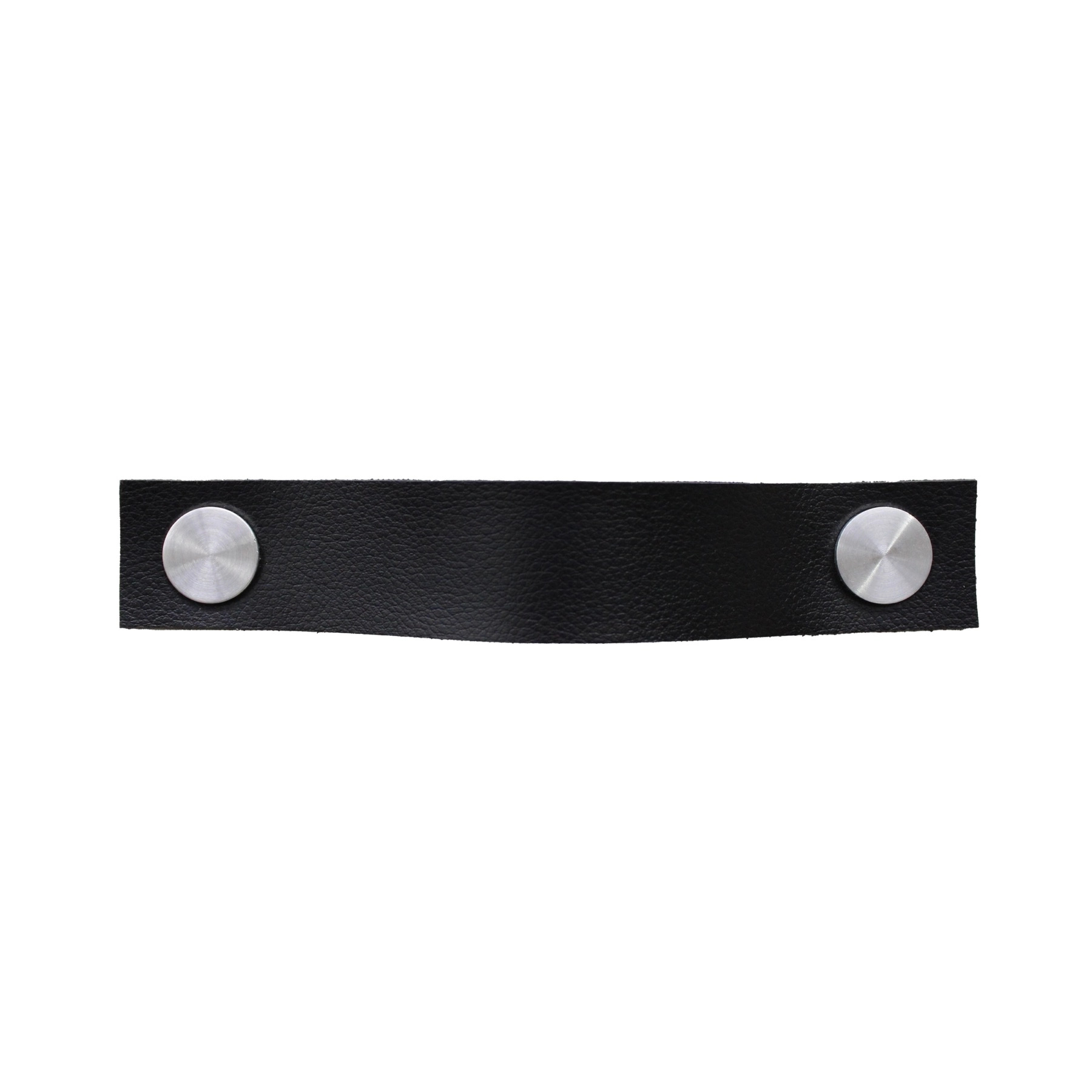 Puxador para Móveis Sobrepor Couro Sintético 180mm Preto 1 peça