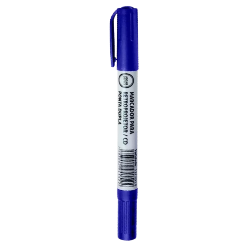 Marcador Cd Onda Ponta Dupla Azul