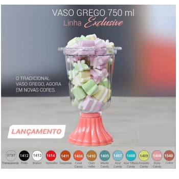 Vaso Grego Exclusive Peq Coral Candy 750ml Lsc Toy