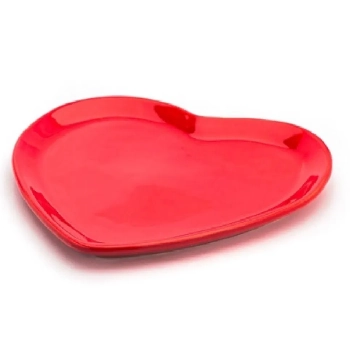 Prato Coracao Mini 50 Ml Vermelho Transparente 6un