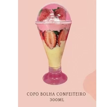 Copo Confeiteiro Bolha 300ml Transp Ref.1942 Lsc