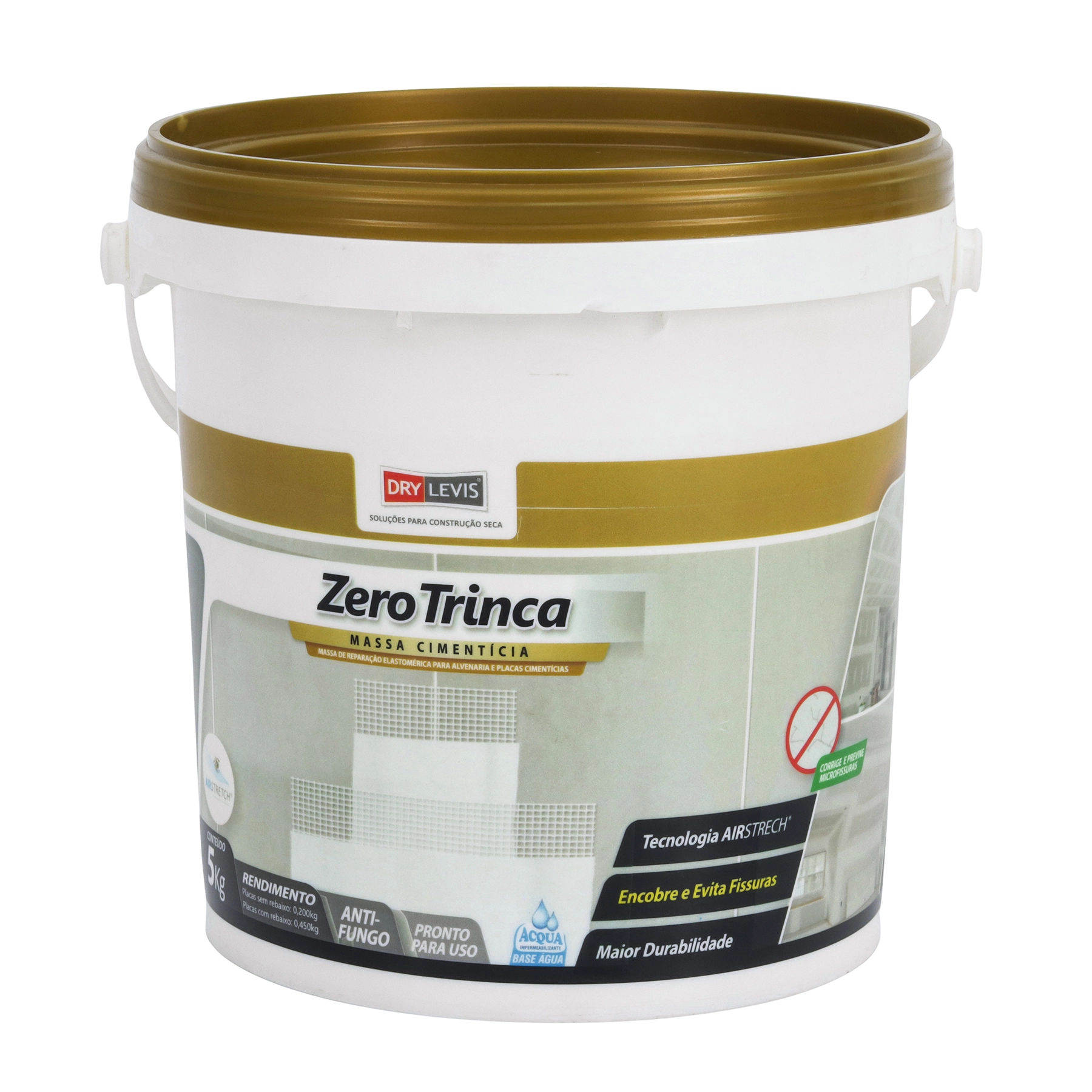 Massa Cimentícia Branca Zero Trinca 5kg Drylevis