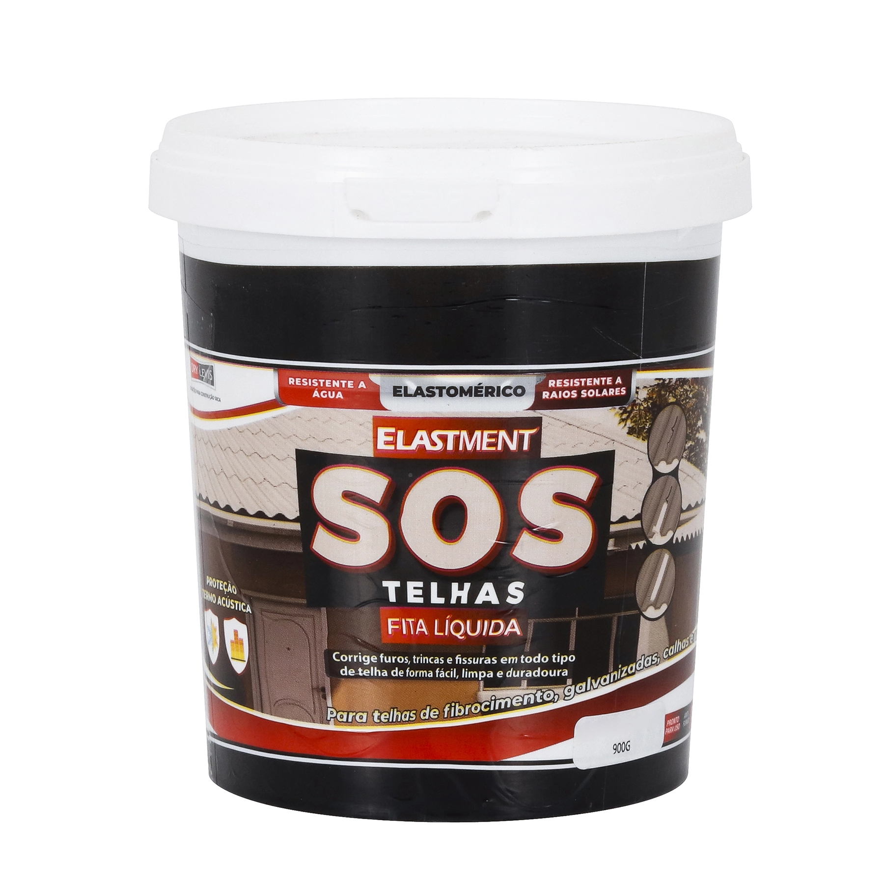 Manta Líquida Impermeabilizante Drylevis Elastment SOS Telhas 900g Cinza