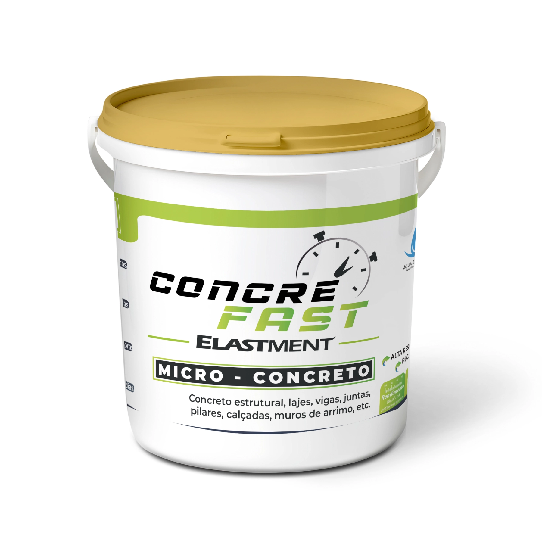 Concreto Estrutural Pronto Interno e Externo 4kg Cinza Concre Fast Elastment Drylevis