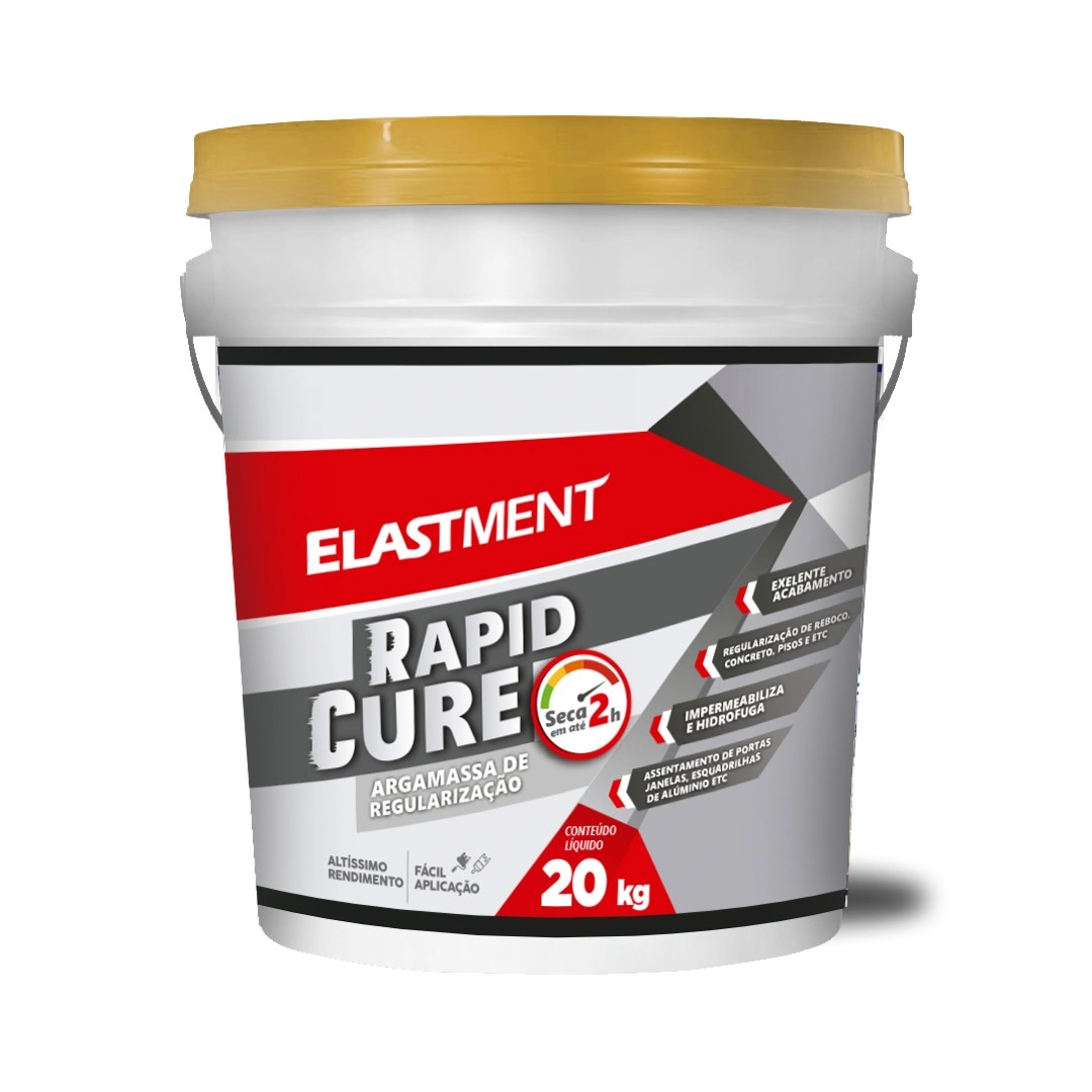 Argamassa Cimentícia Interno e Externo 20kg Cinza Rapid Cure Elastment Drylevis