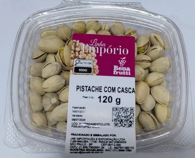 Pistache C/casca Bena Frutti 120g Torrado/salg