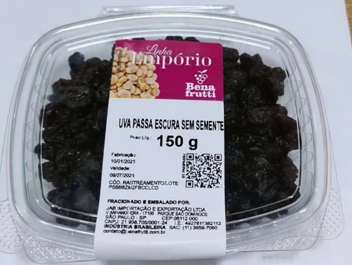 Uva Passas Bena Frutti 150g Escura
