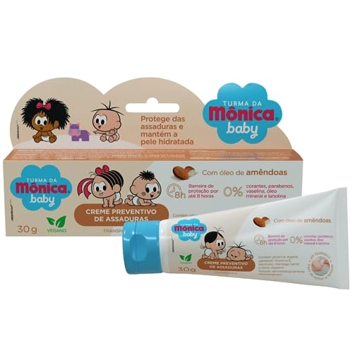 Creme Preventivo Infantil De Assaduras Transparente Amêndoas Turma Da Mônica Baby Caixa 30g